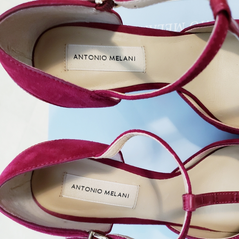 9.5 Antonio Melani "Sariano" ankle straps heels - Picture 8 of 12
